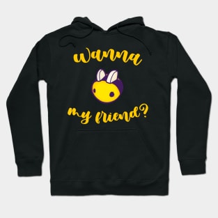 Wanna Bee my friend save the bees purple kawaii cute adorable Hoodie